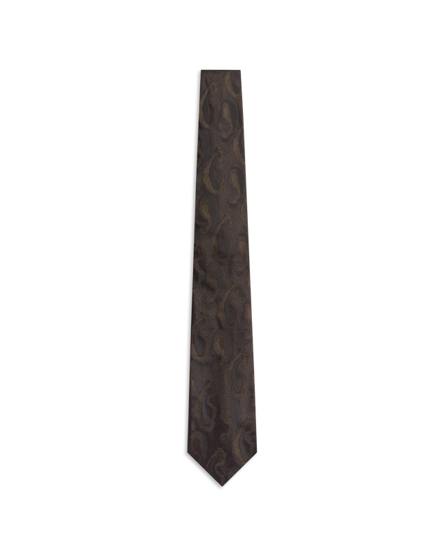 Abstract Paisley Tie - Chocolate