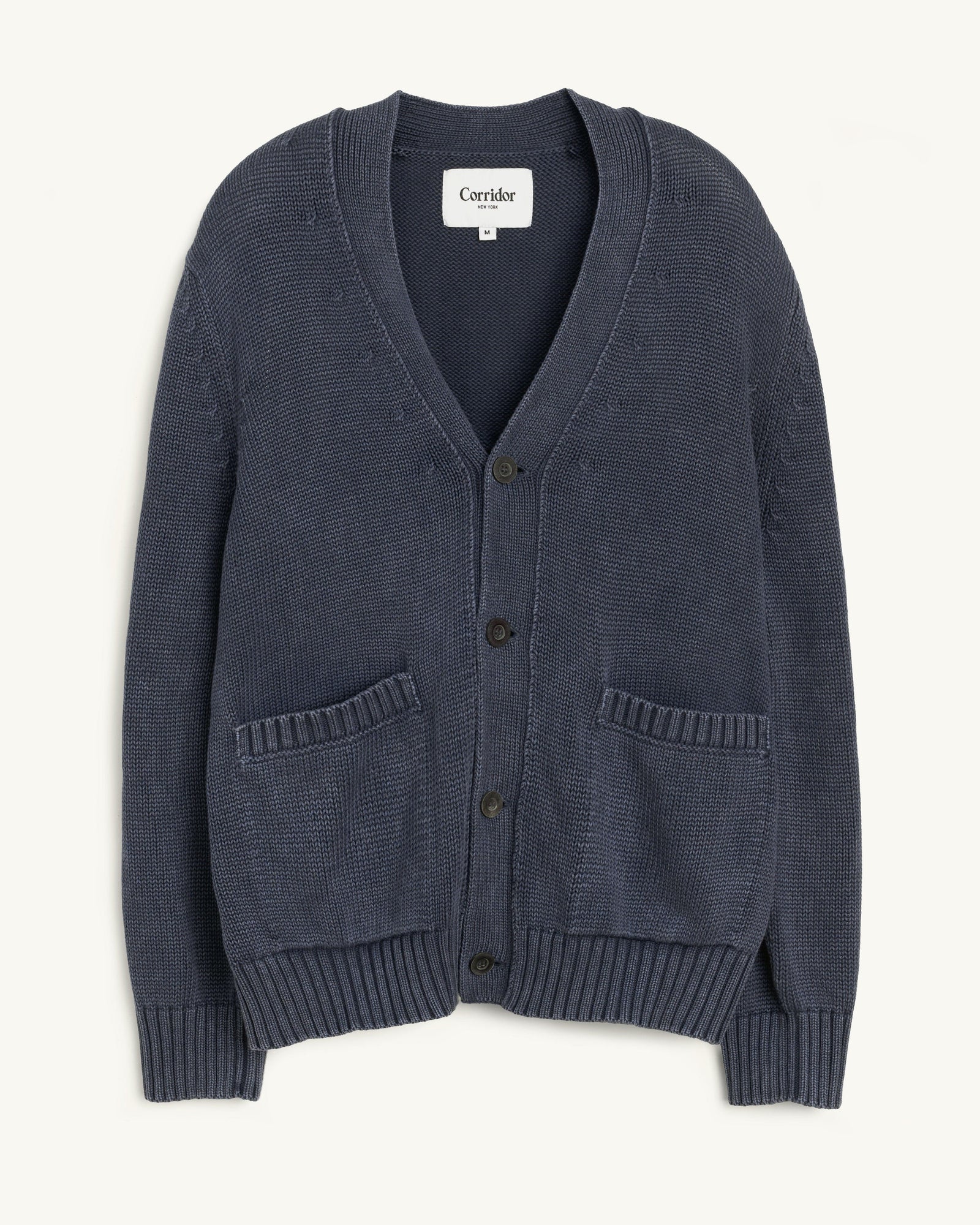 Acid Wash Cardigan - Midnight