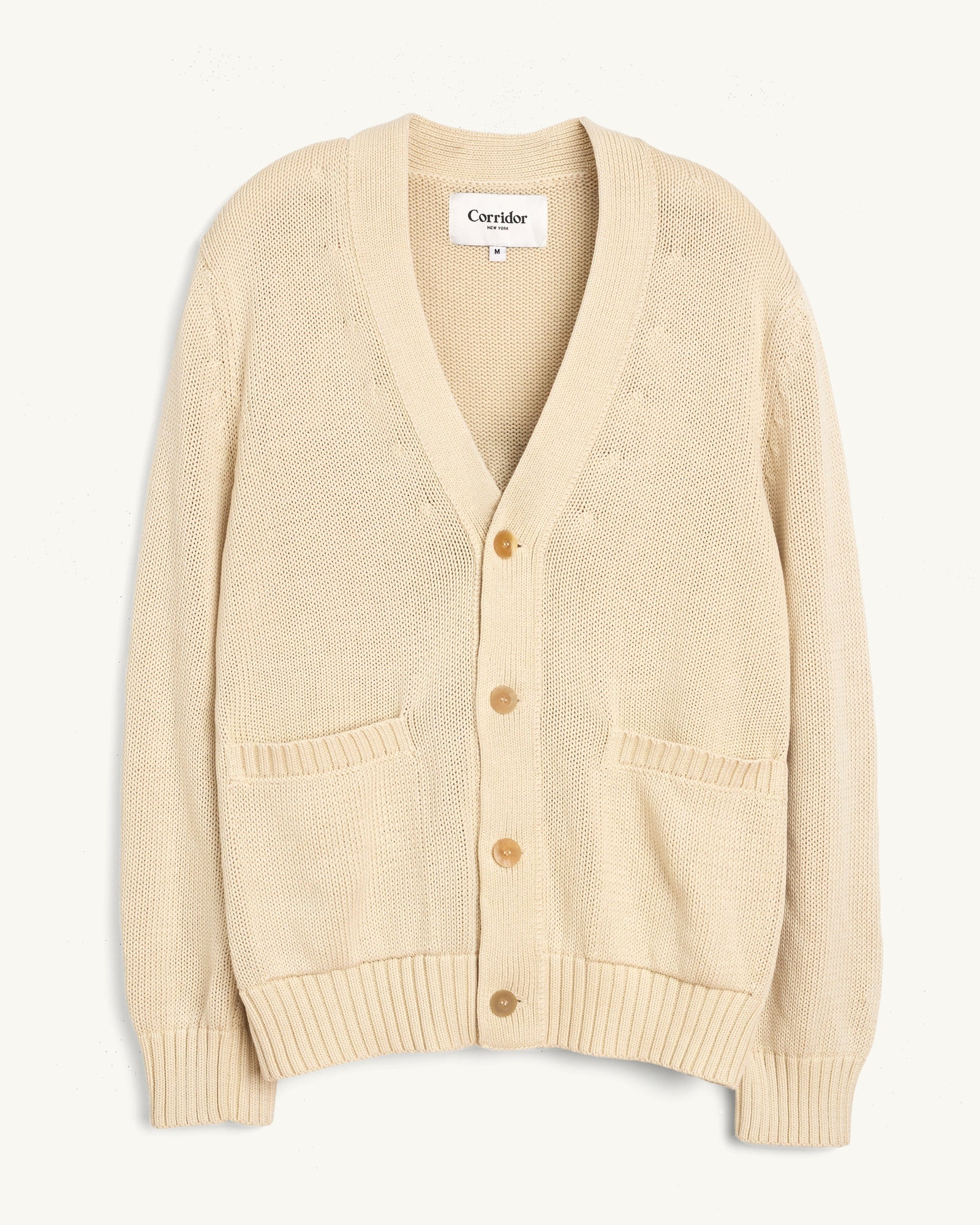 Acid Wash Cardigan - Natural