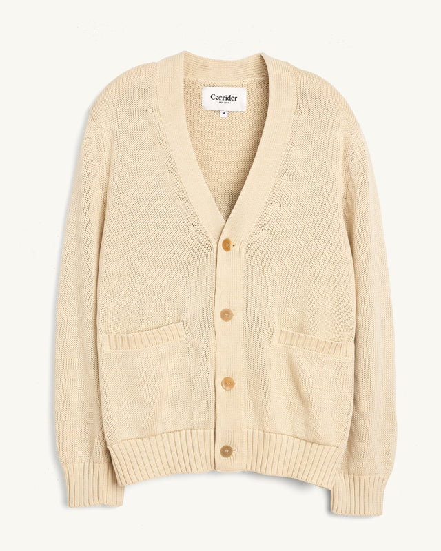 Acid Wash Cardigan - Natural