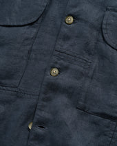 Ss Agerola Lattice Stitched Patchwork Shirt Linen Twill