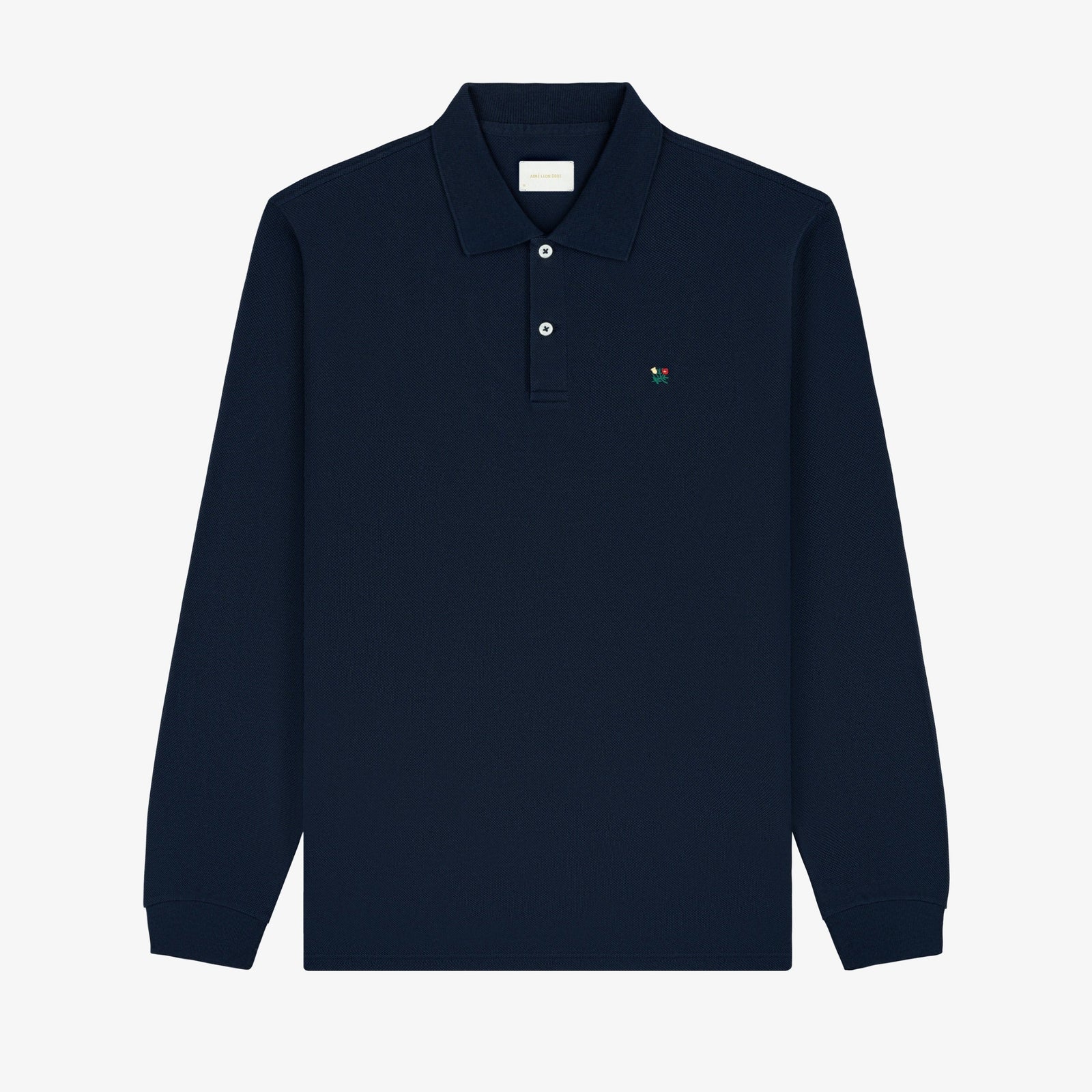 Long Sleeve Crest Piqu Polo