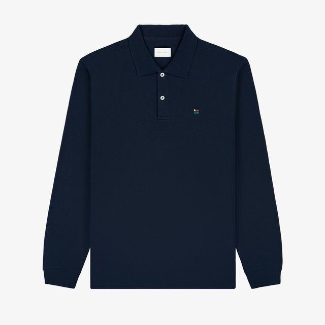 Long Sleeve Crest Piqu Polo