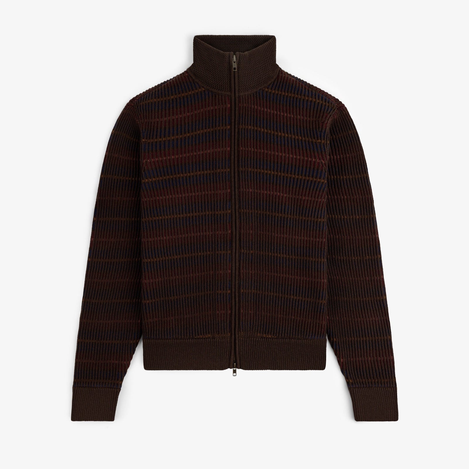Multi Color Knit Track Sweater