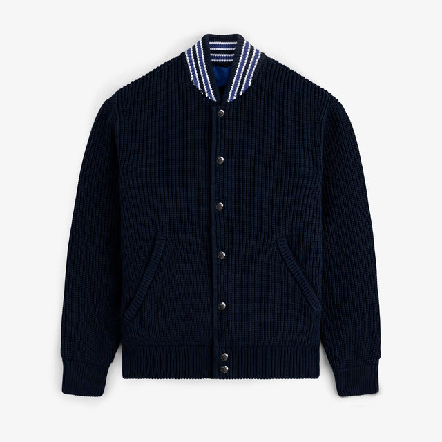 Reversible Knit Bomber Jacket