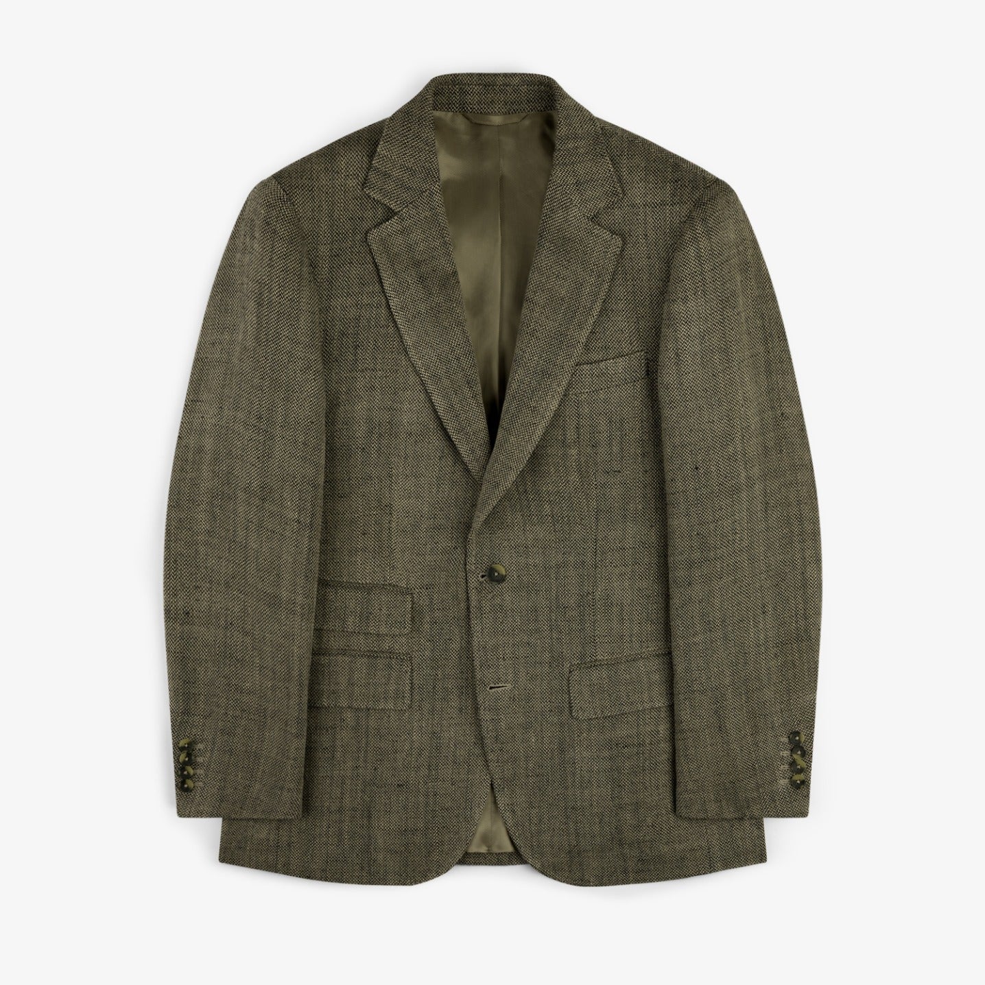Single Breasted Yarn Dyed Linen Suit Jacket
