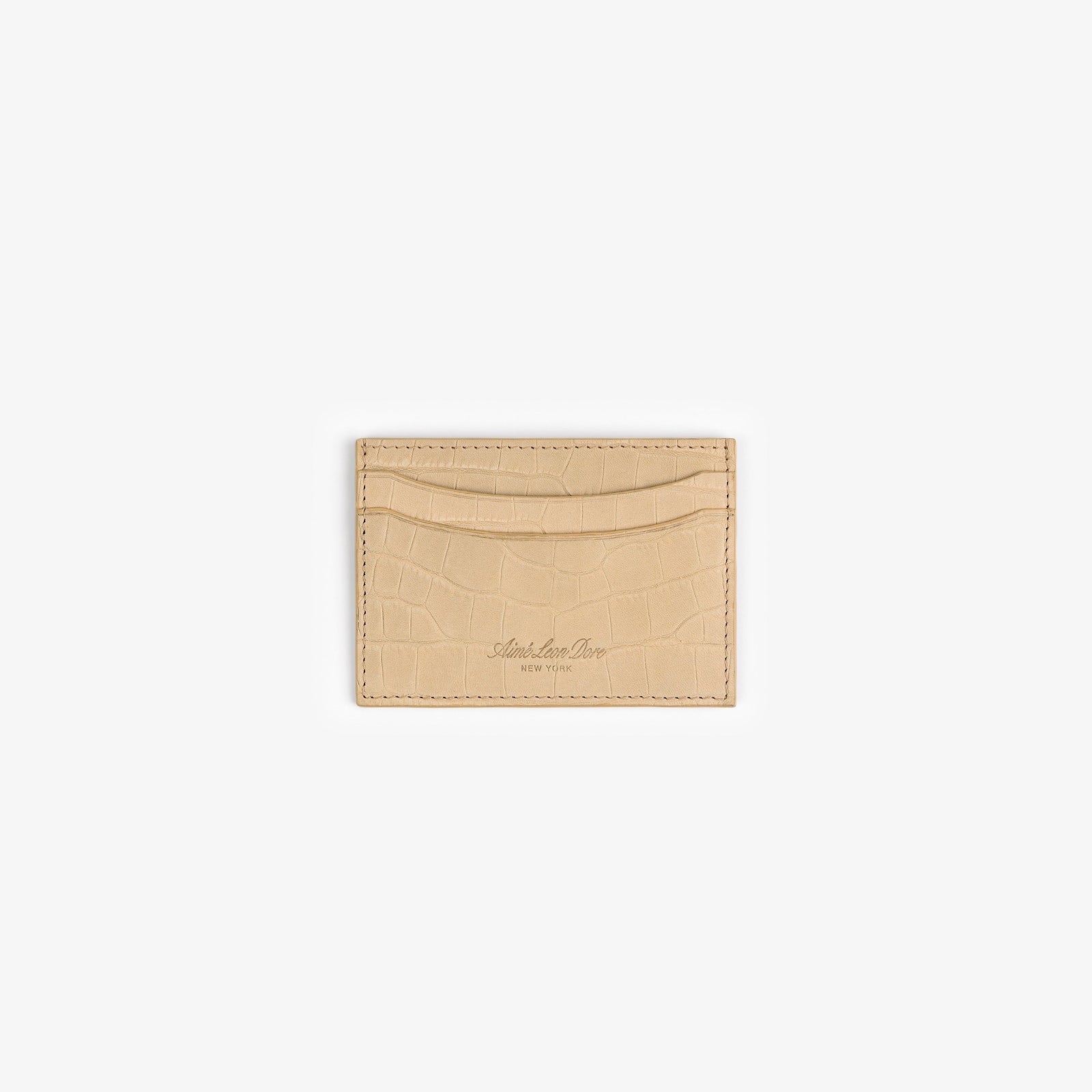 Croc Embossed Nubuck Cardholder
