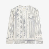 Long Sleeve Mesh Tapestry Tee