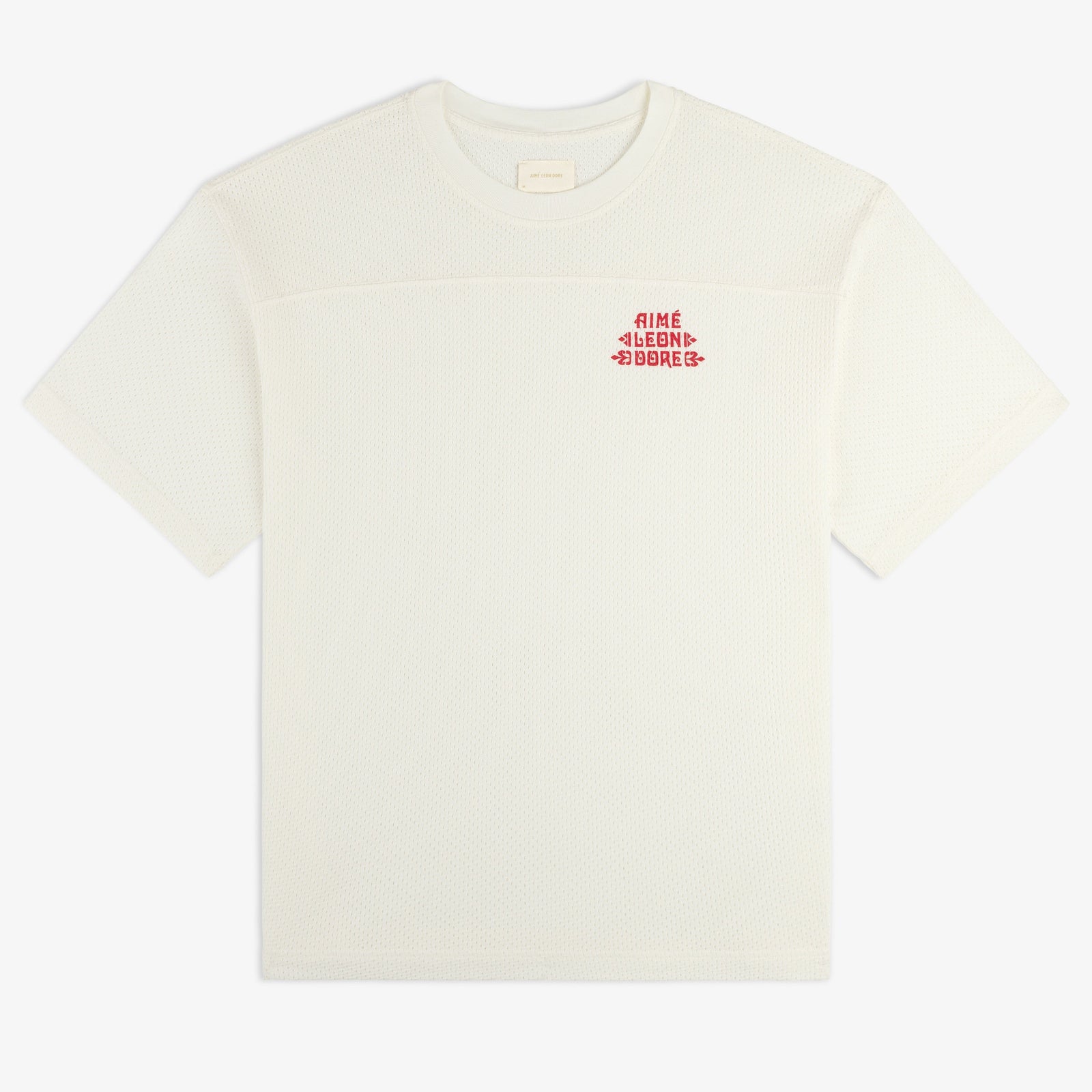 Pointelle Stacked Logo Tee