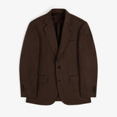 Single Breasted Linen Blend Suit Jacket