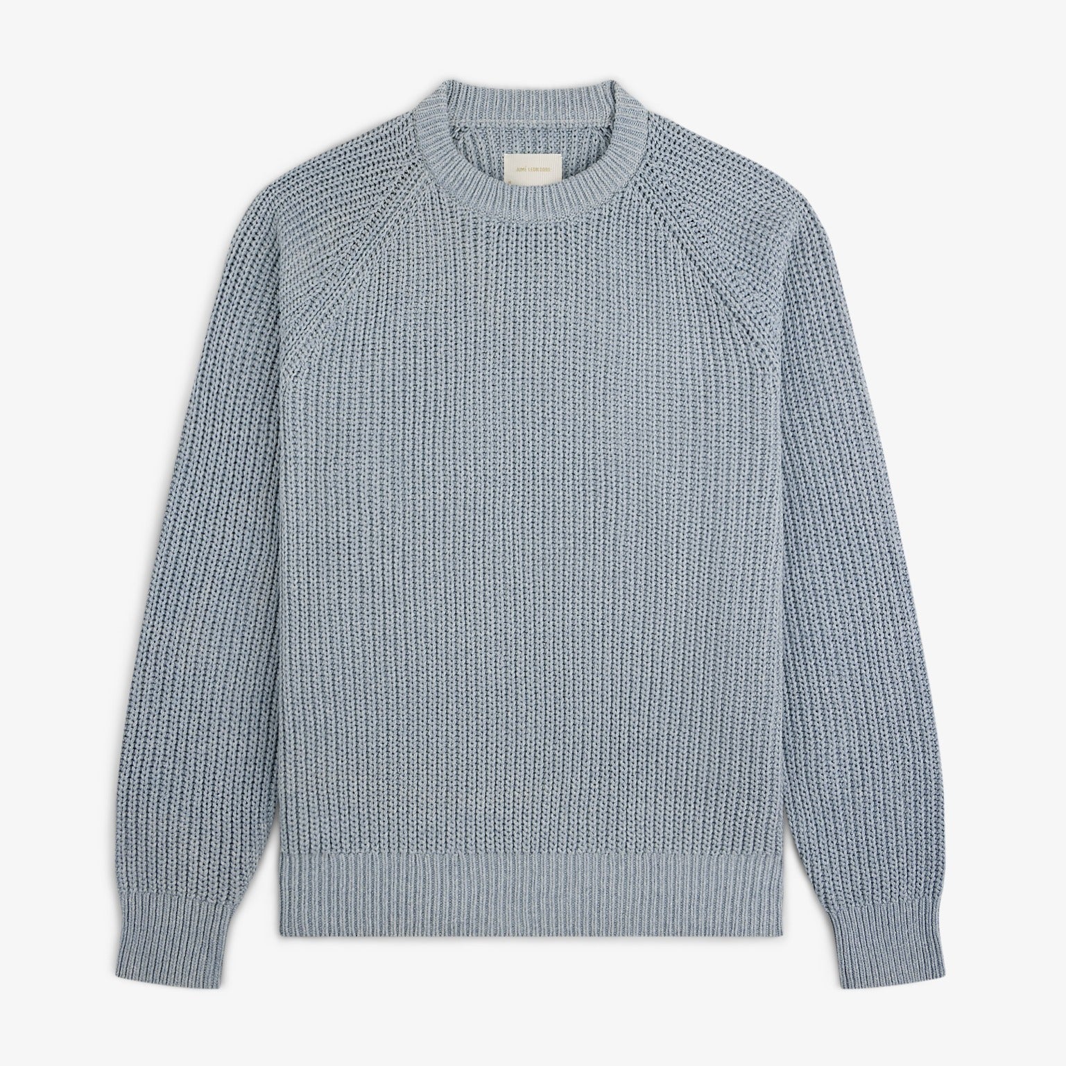 Knit Denim Crewneck Sweater