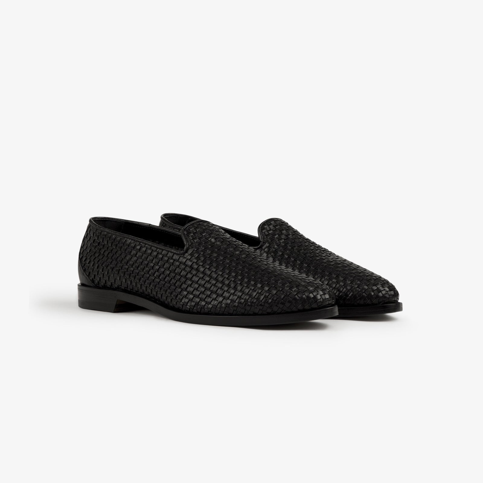 Leather Raffia Loafer