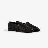 Leather Raffia Loafer