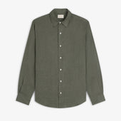 Long-Sleeve Linen Shirt