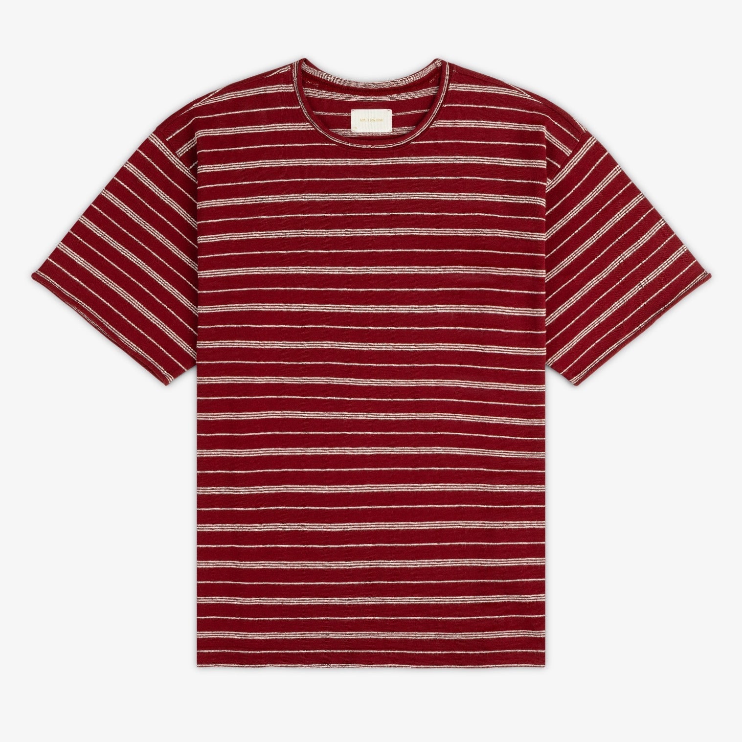 Jacquard Striped Rollneck Tee