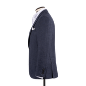 Notch Lapel Jacket In Airforce Wool Cashmere