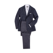 Notch Lapel Jacket In Airforce Wool Cashmere
