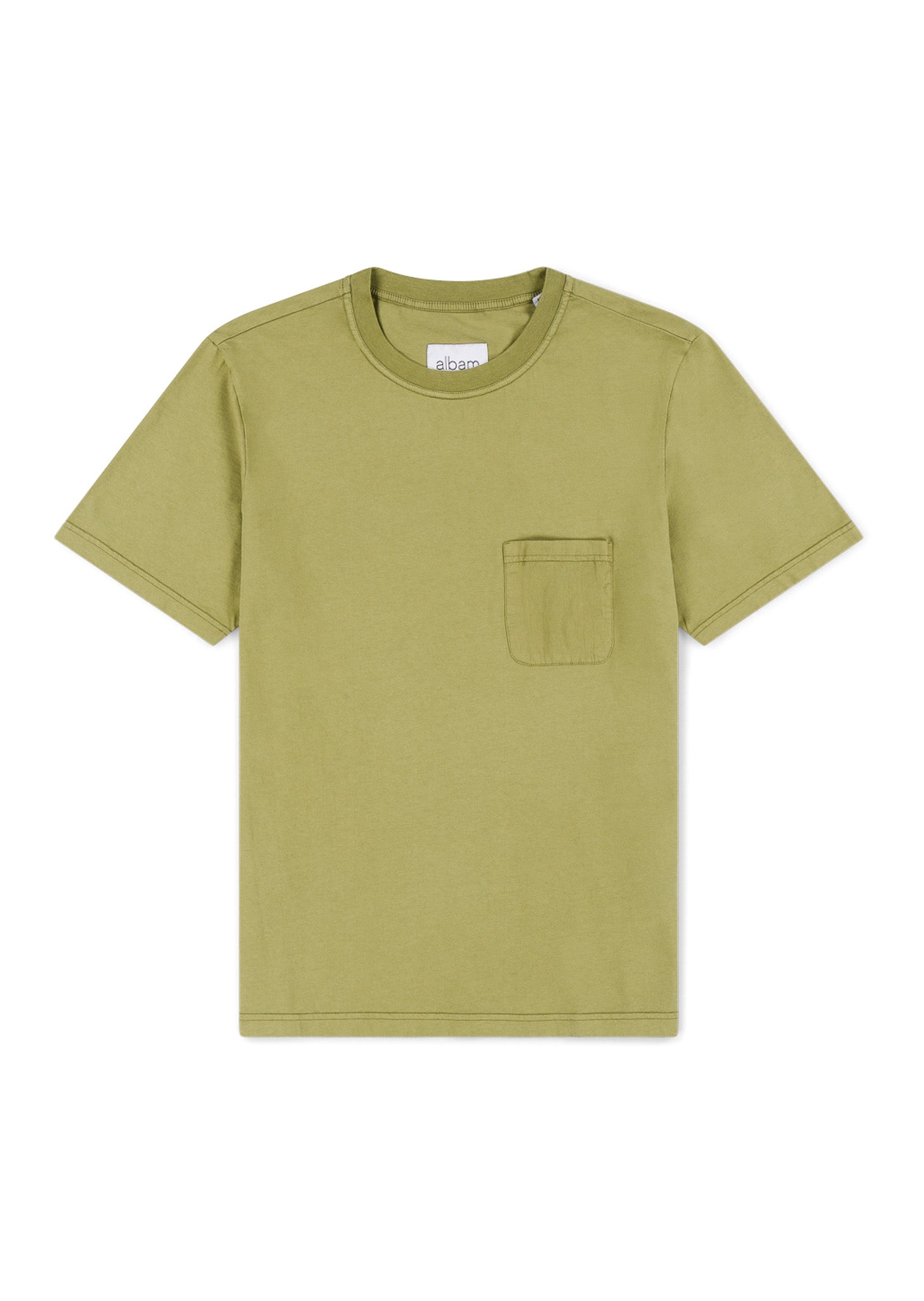 Woven Pocket T-Shirt in Khaki