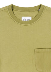 Woven Pocket T-Shirt in Khaki