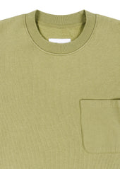 Woven Pocket Sweatshirt in Khaki