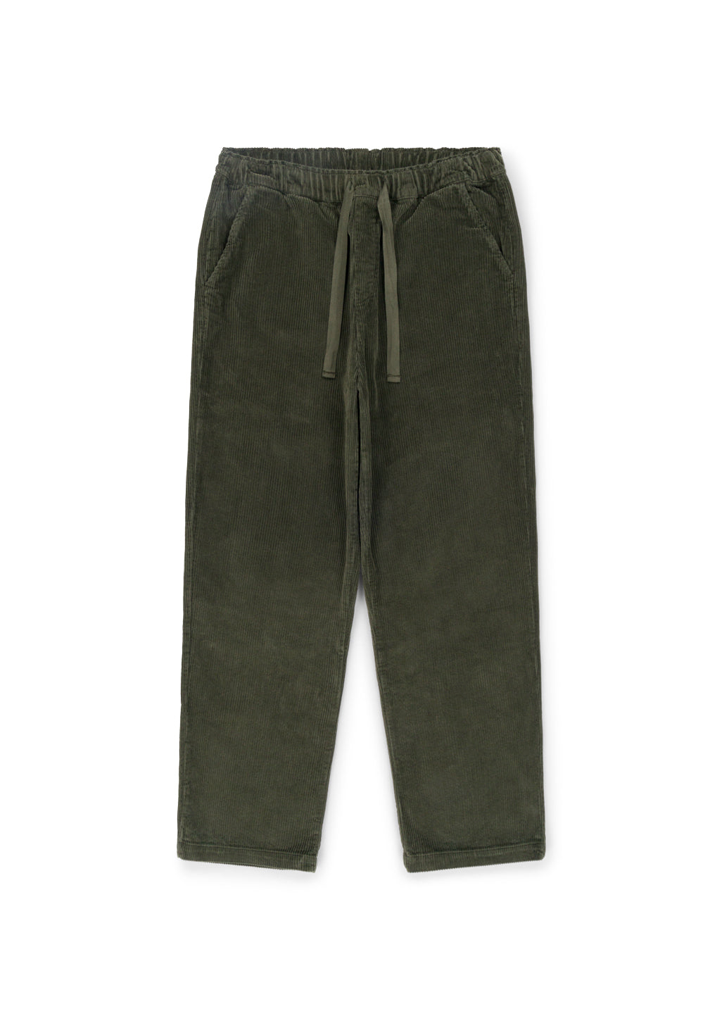 Simple Cord Drawstring Trouser In Washed