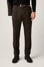 Albert Suit Trousers - Wool - Chocolate Brown