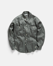 ALBERTO "PER LAVORO" SHIRT - FOLIAGE PIECE DYED SUVIN COTTON