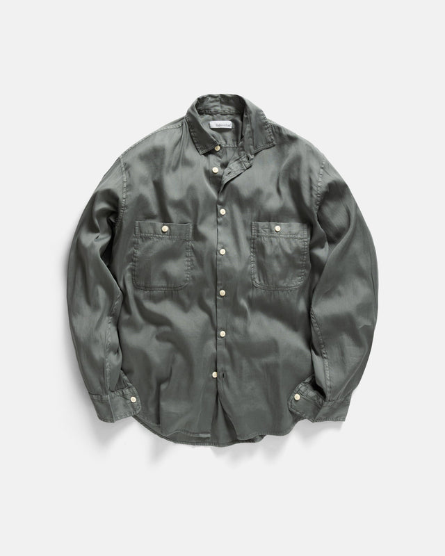 ALBERTO "PER LAVORO" SHIRT - FOLIAGE PIECE DYED SUVIN COTTON