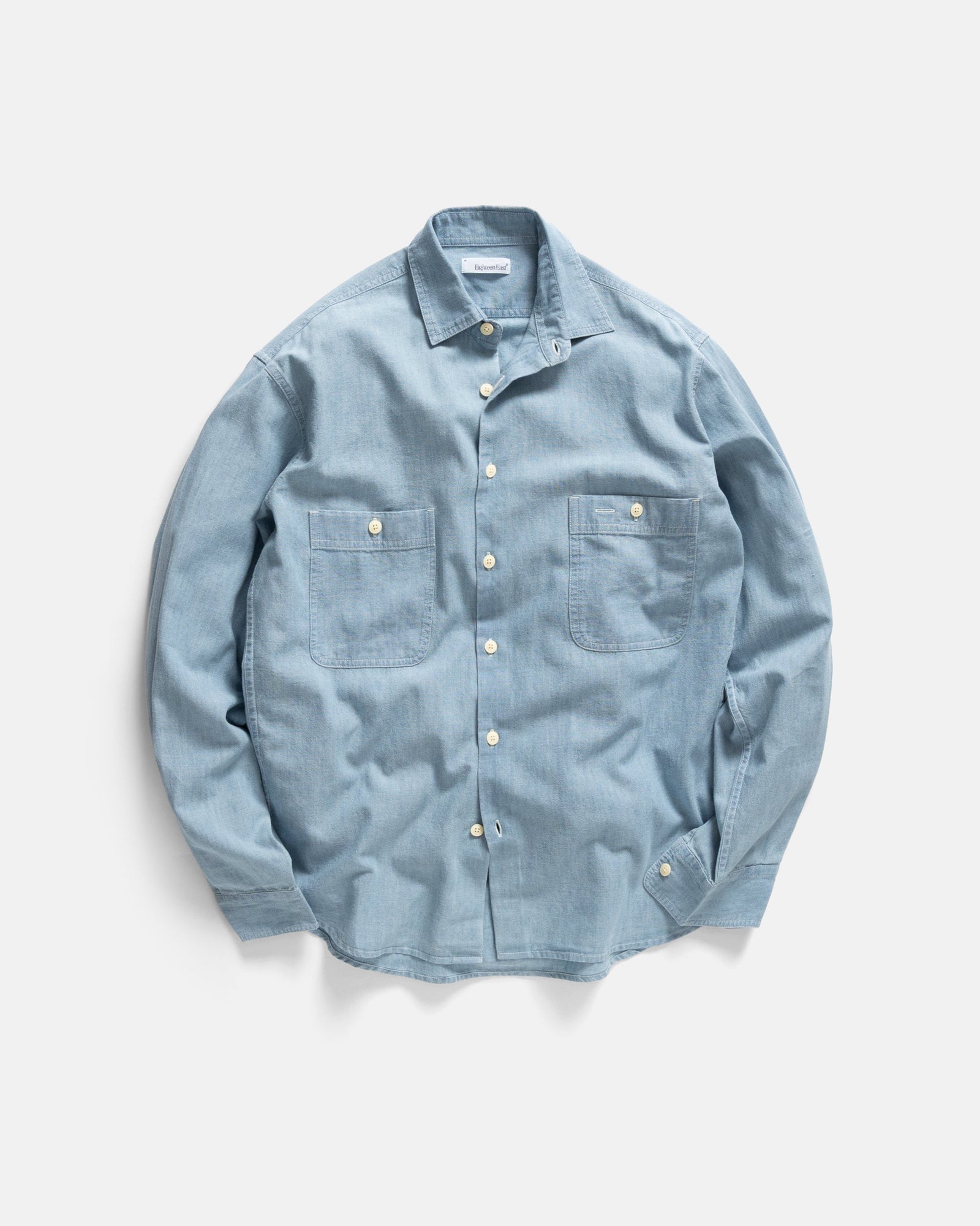 Alberto Per Lavoro Shirt Bleached Handwoven Chambray