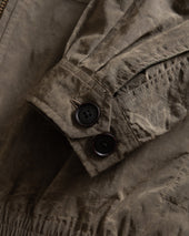 ALE FULL-ZIP BLOUSON - OLIVE BROWN WAXED NYLON