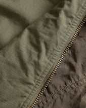 ALE FULL-ZIP BLOUSON - OLIVE BROWN WAXED NYLON