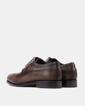 Alex Brown Calf Wingtip Derby with Half-Rubber Soles - 675