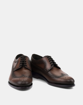 Alex Brown Calf Wingtip Derby with Half-Rubber Soles - 675