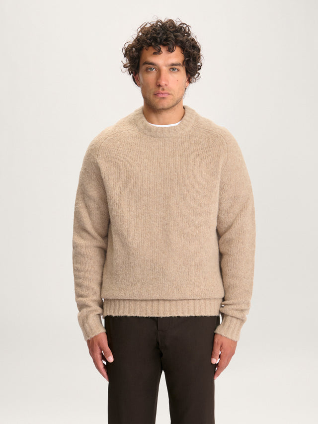 The Alpaca Crewneck Sweater || Oatmeal | Alpaca Blend