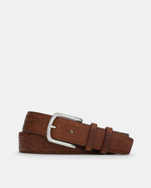 American Bison Belt In Leather