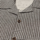 Artist Shirt In And Ecru Check Linen Wool And Recycled Poly