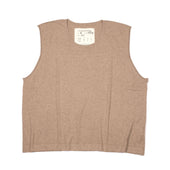 Cut Off Shirt In Light Brown Knit Cotton And Cashmere