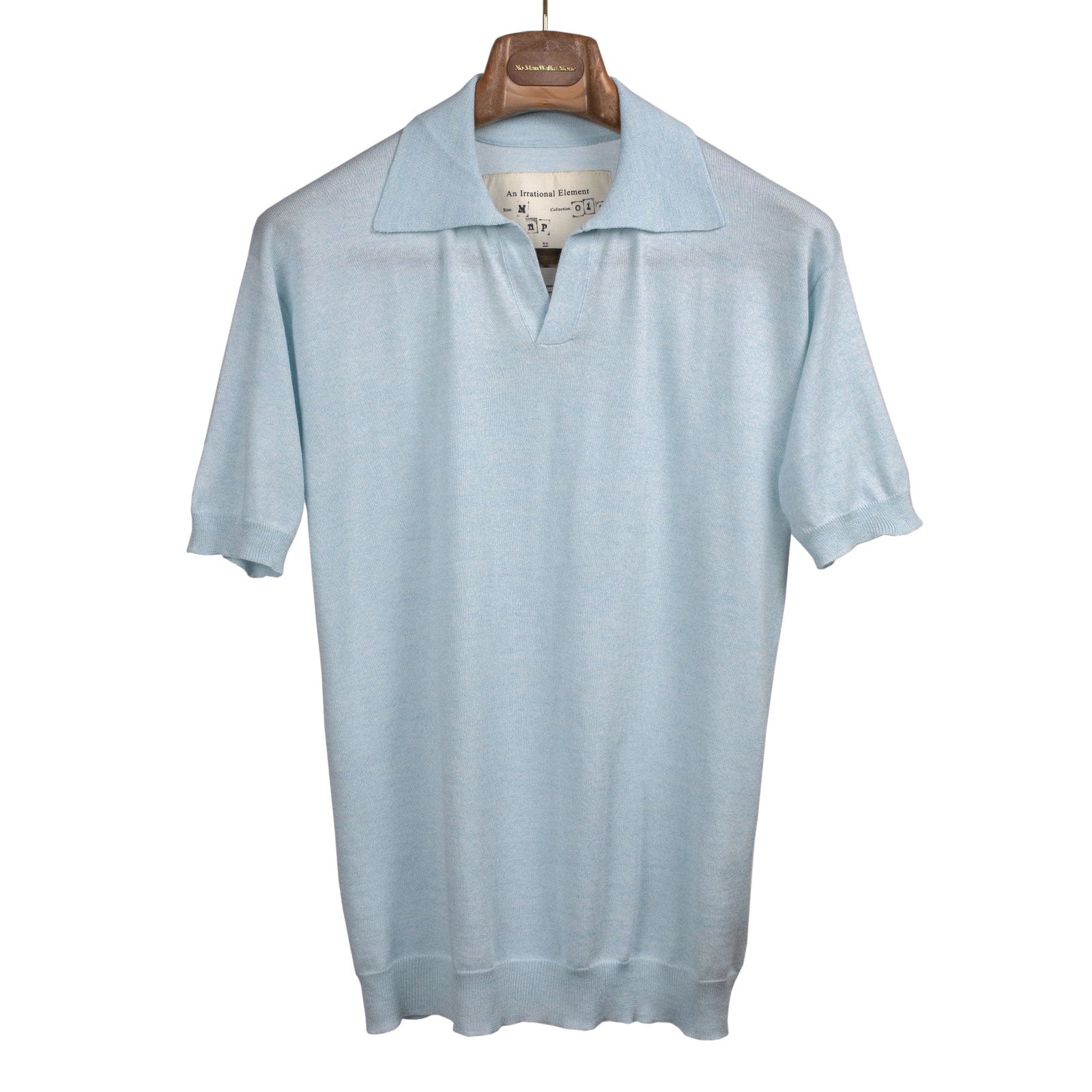 Perlman Knit Polo Shirt In Cotton Cupro And Merino Wool