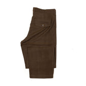 Sheffield Pleated Trouser In Melange Hand Loomed Cotton