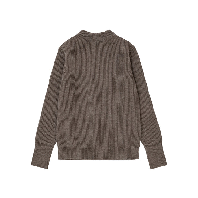 Navy Crewneck Natural Taupe