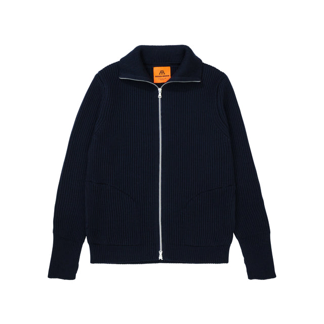 Navy Full-Zip Pockets Navy Blue