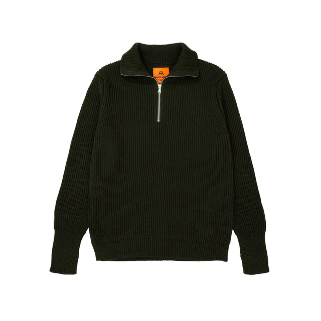 Navy Half-Zip Hunting Green