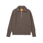 Navy Half-Zip Natural Taupe