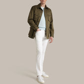 Six Pocket Lightweight Cotton Travel Jacket In Lovat