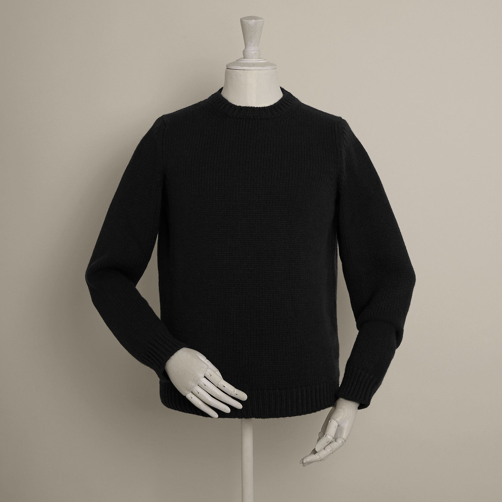 12ply Plain Knit Cashmere Sweater In