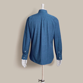 100 Hands For Anderson Sheppard Handmade Chambray Shirt In