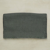 Wool And Silk Houndstooth Neckerchief In Dark Green