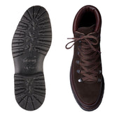 Annie Dark Brown Wax Calf Earth Green Suede