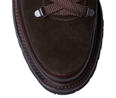 Annie Dark Brown Wax Calf Earth Green Suede