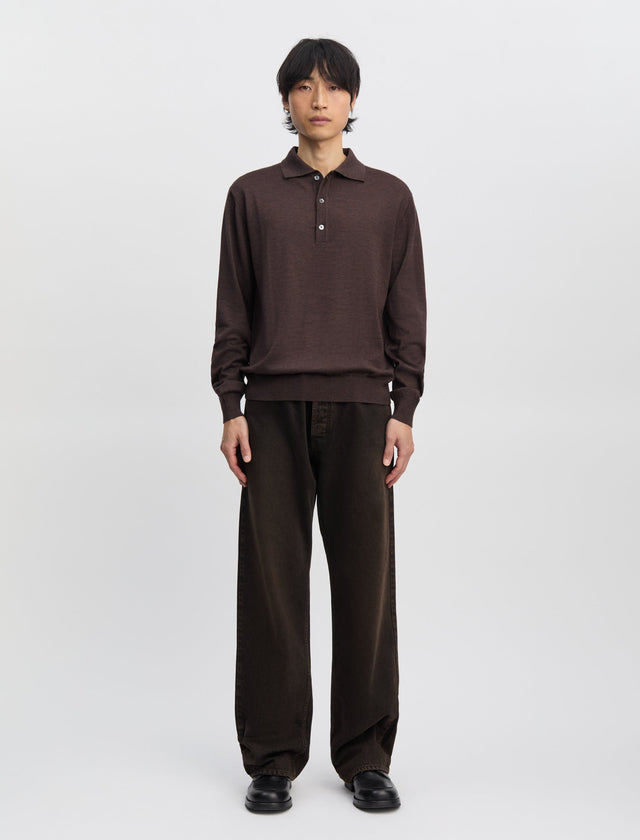 ANOTHER Polo Shirt 2.0, Brown Melange